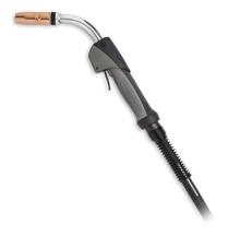 Pistola MIG Bernard BTB, con mango recto, cuello fijo de 60°, revestimiento de carga rápida y sistema AutoLength, ofrece un rendimiento y durabilidad de grado industrial respaldado por una garantía del fabricante de 1 año.