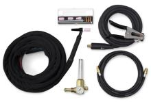 Antorcha TIG Weldcraft™ W-375 Super Cool™ con tecnología de enfriamiento por agua, diseñada para aplicaciones de alto amperaje con eficiencia y durabilidad.