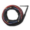 Antorcha TIG Weldcraft™ W-280 Super Cool™, diseñada para aplicaciones de alta demanda. Incluye manguera de goma trenzada, cable de alimentación, adaptador estilo Dinse, y tapa larga. Ideal para soldadura TIG con tecnología de enfriamiento eficiente.